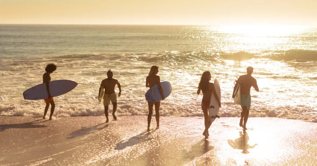 Surfing and outdoor activities at Zicatela Beach in Puerto Escondido