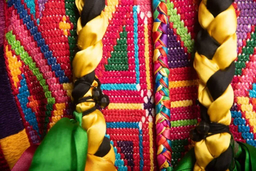 Colorful traditional textile used in Guelaguetza dances