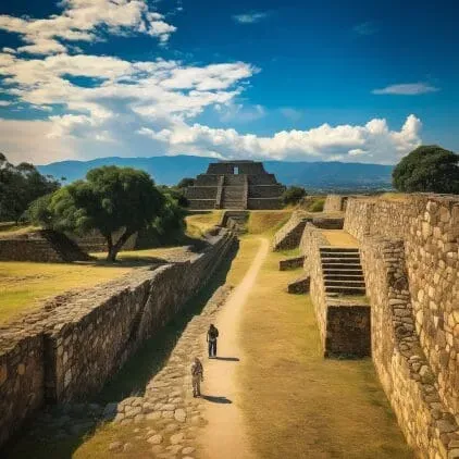 Ruinas arqueológicas de Monte Albán cerca de la ciudad de Oaxaca