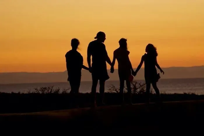 family in a trip